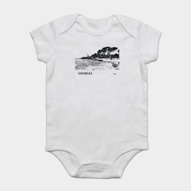 Georgia USA Baby Bodysuit by Lakeric